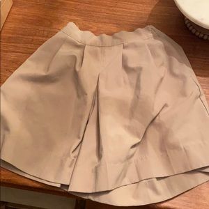 Pleated Khaki Skort